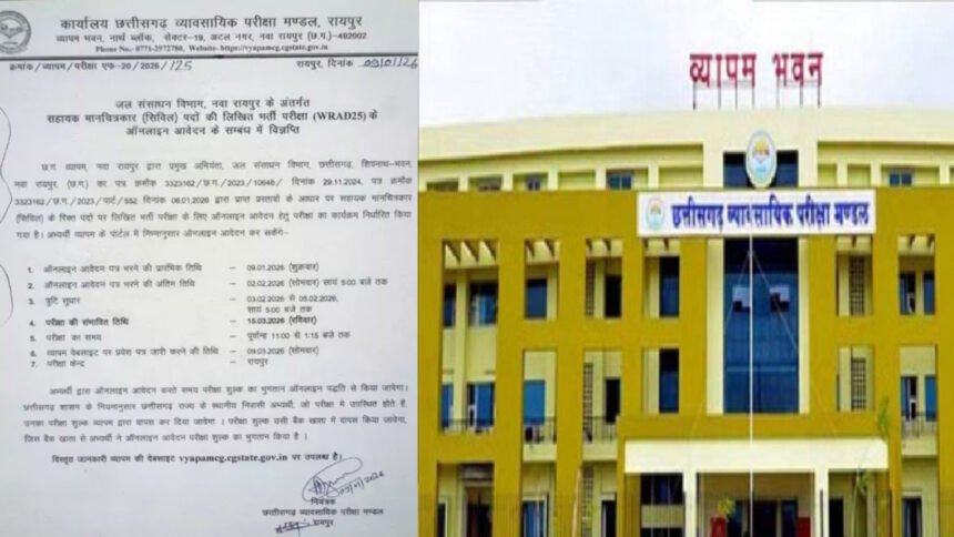 CG Vyapam Recruitment 2026