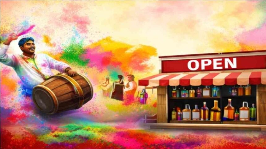 CG Holi Liquor Shop Open