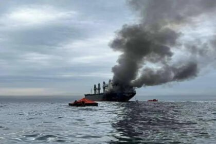 Iranian attack on two UAE oil tankers in the Strait of Hormuz