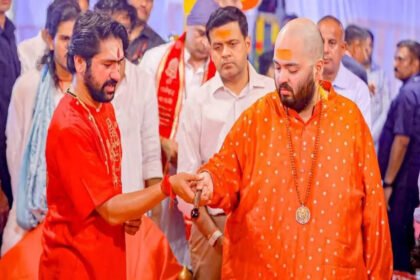 Anant Ambani visits Bageshwar Dham; performs prayers with Dhirendra Krishna Shastri.